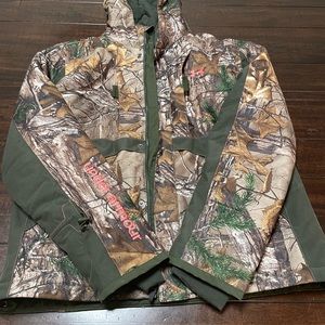 Under Armour hunting/quadding/sledding gear.